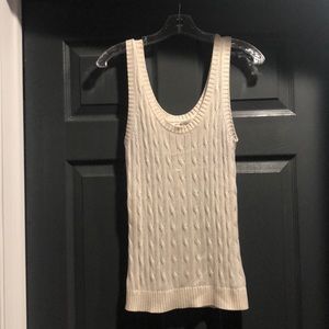 Cream knit sweater tank
